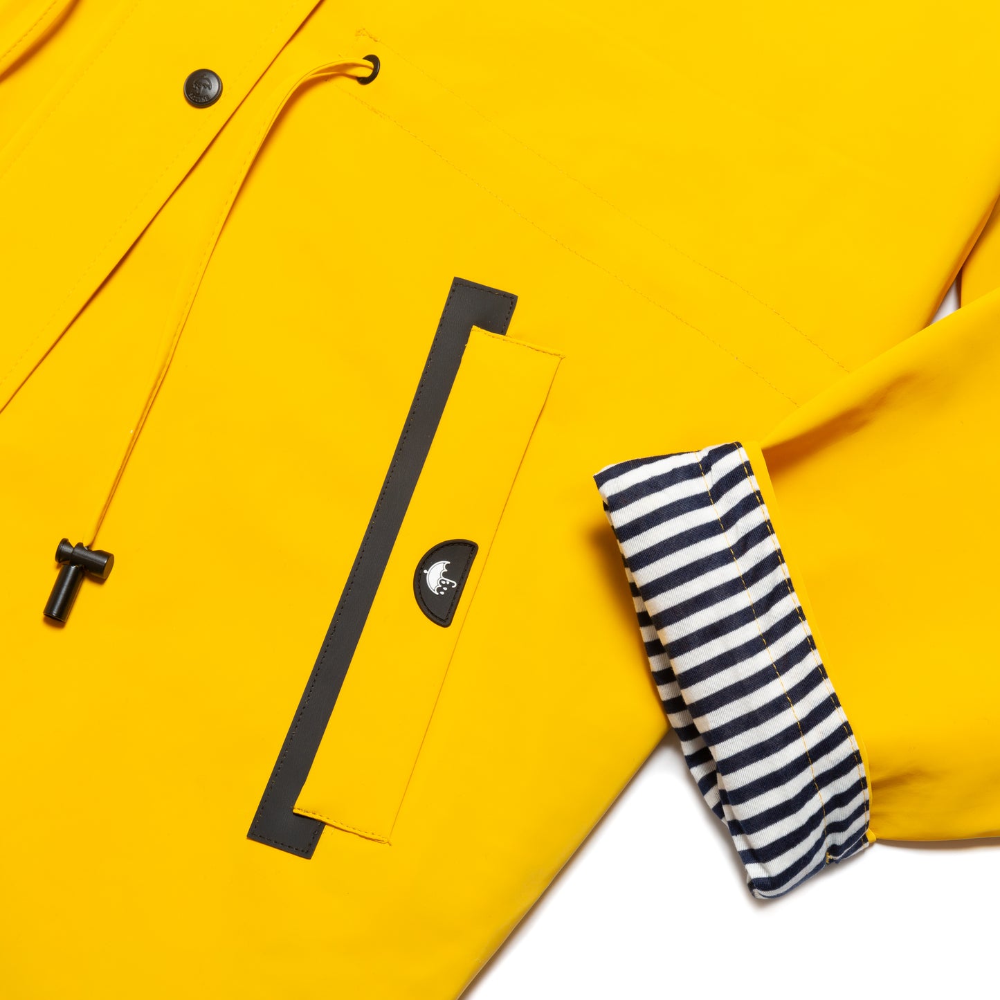 "Veste Imperméable Femme Jaune – Coupe Ajustée et Protection Contre la Pluie"