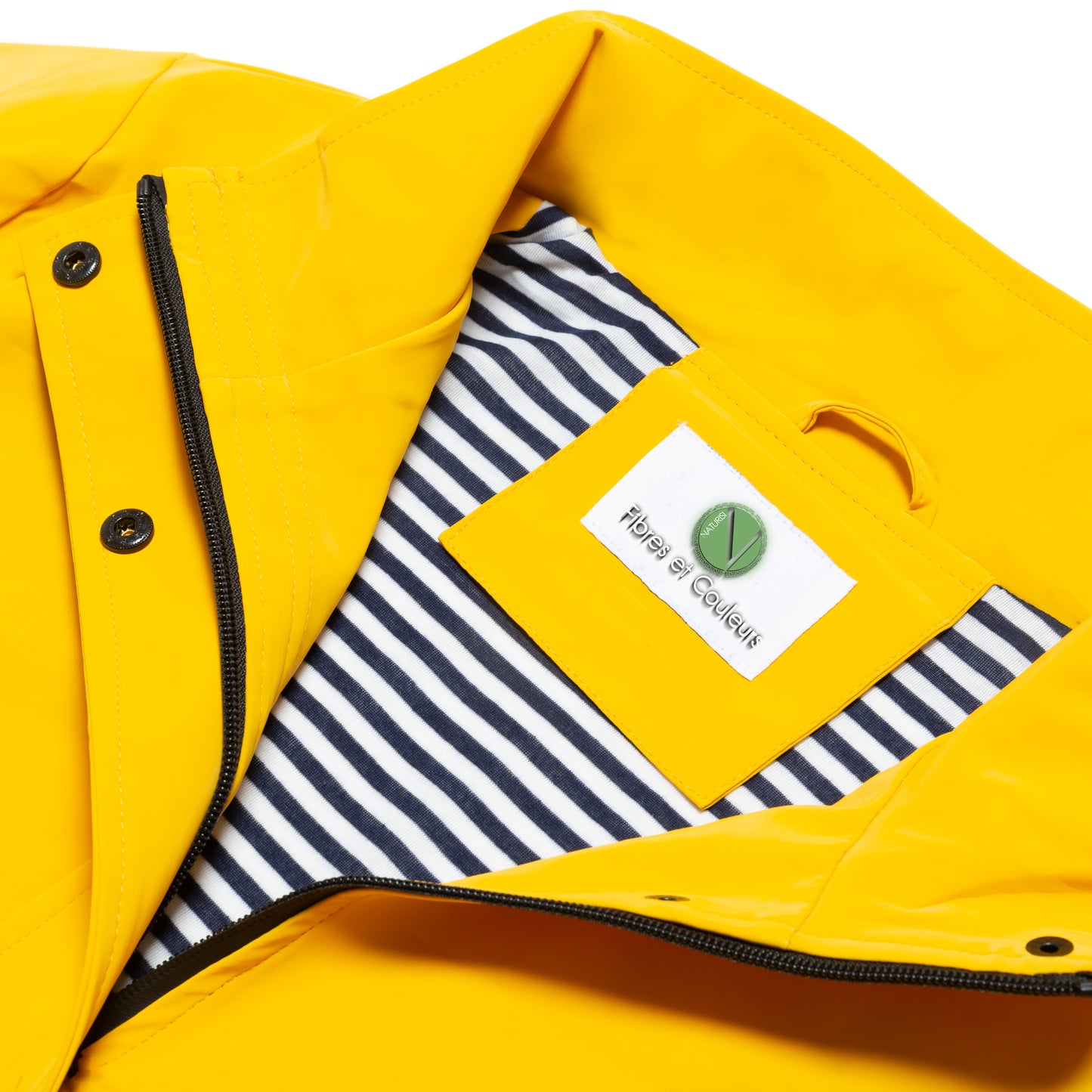 "Veste Imperméable Femme Jaune – Coupe Ajustée et Protection Contre la Pluie"