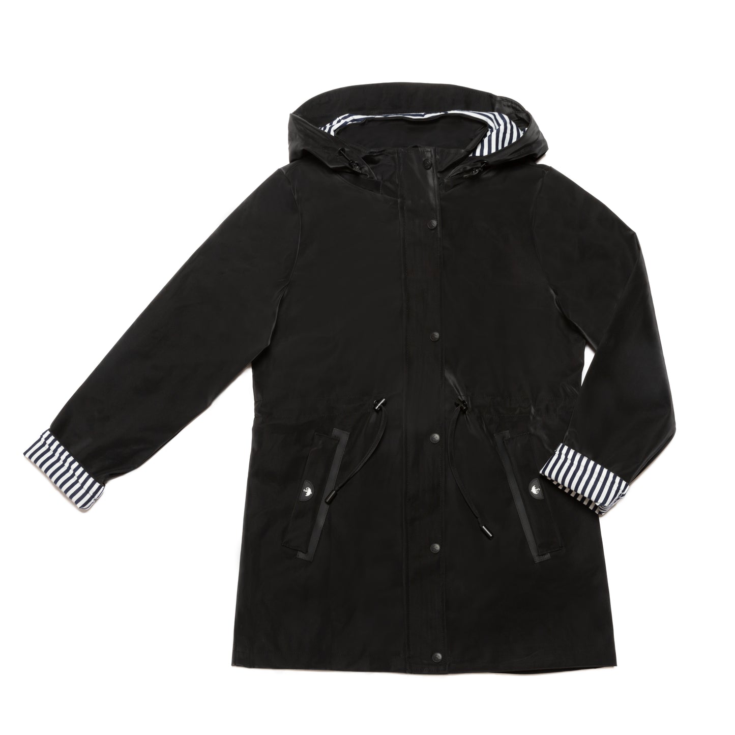 "Veste Imperméable Femme Noir – Protection Élégante et Coupe Ajustée"