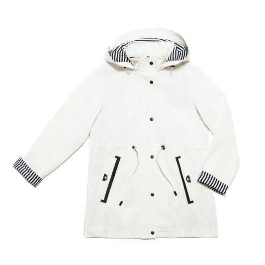 "Veste Imperméable Femme Blanche – Protection Élégante et Coupe Ajustée"