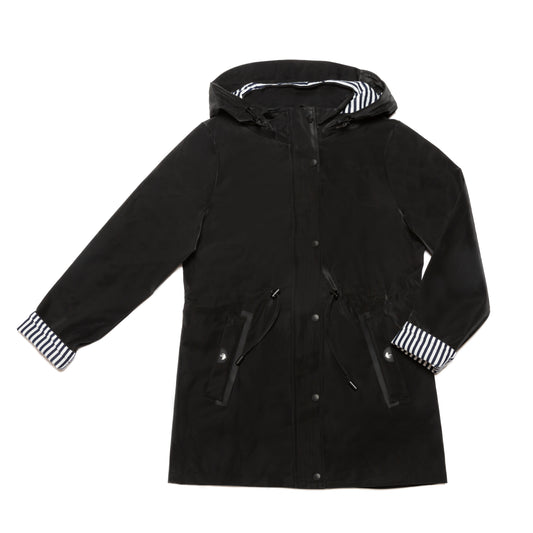 "Veste Imperméable Femme Noir – Protection Élégante et Coupe Ajustée"